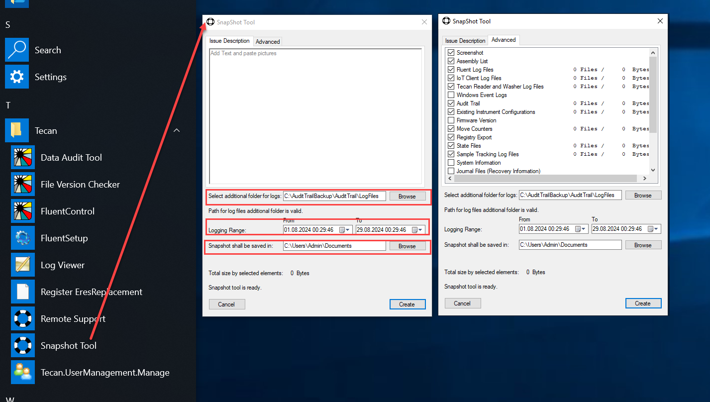 How to use the Snapshot tool in FluentControl™