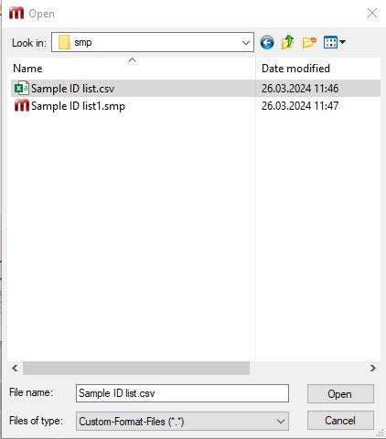 How to import sample ID lists