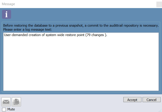 How to restore the database to a previous version vControl IMAGE 3