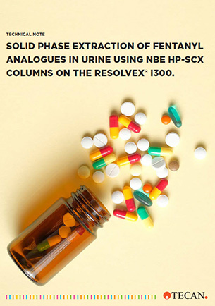 Solid phase extraction of fentanyl analogues in urine using NBE HP-scx columns on the Resolvex® i300