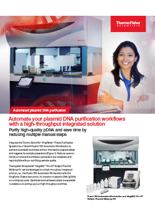 Automate your plasmid DNA purification workflows with a high-throughput integrated solution