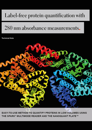 Label-free protein quantification with 280 nm absorbance measurements