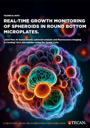 Real-time growth monitoring of spheroids in round bottom microplates