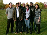 The Nanobioengineering group (left to right): Karsten Theophel, Santosh K. Sandhi, Michael Bunge, Lara Neumann, Veronika Schacht, Victor Cheunuie-Ambe and Nassim Sahragard