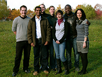 The Nanobioengineering group (left to right): Karsten Theophel, Santosh K. Sandhi, Michael Bunge, Lara Neumann, Veronika Schacht, Victor Cheunuie-Ambe and Nassim Sahragard