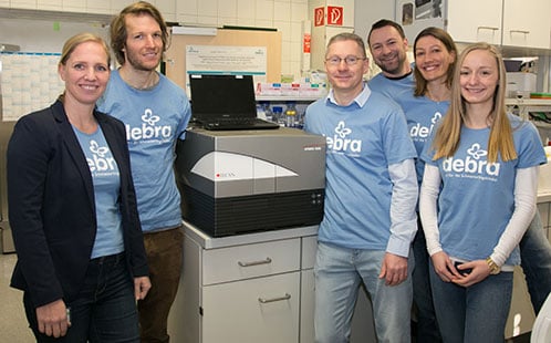 Members of the EB House research team (left to right): Verena Wally, Michael Ablinger, Thomas Lettner, Roland Zauner, Monika Wimmer and Melanie Böhm