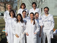 Sandra (front left) with members of the molecular biology team